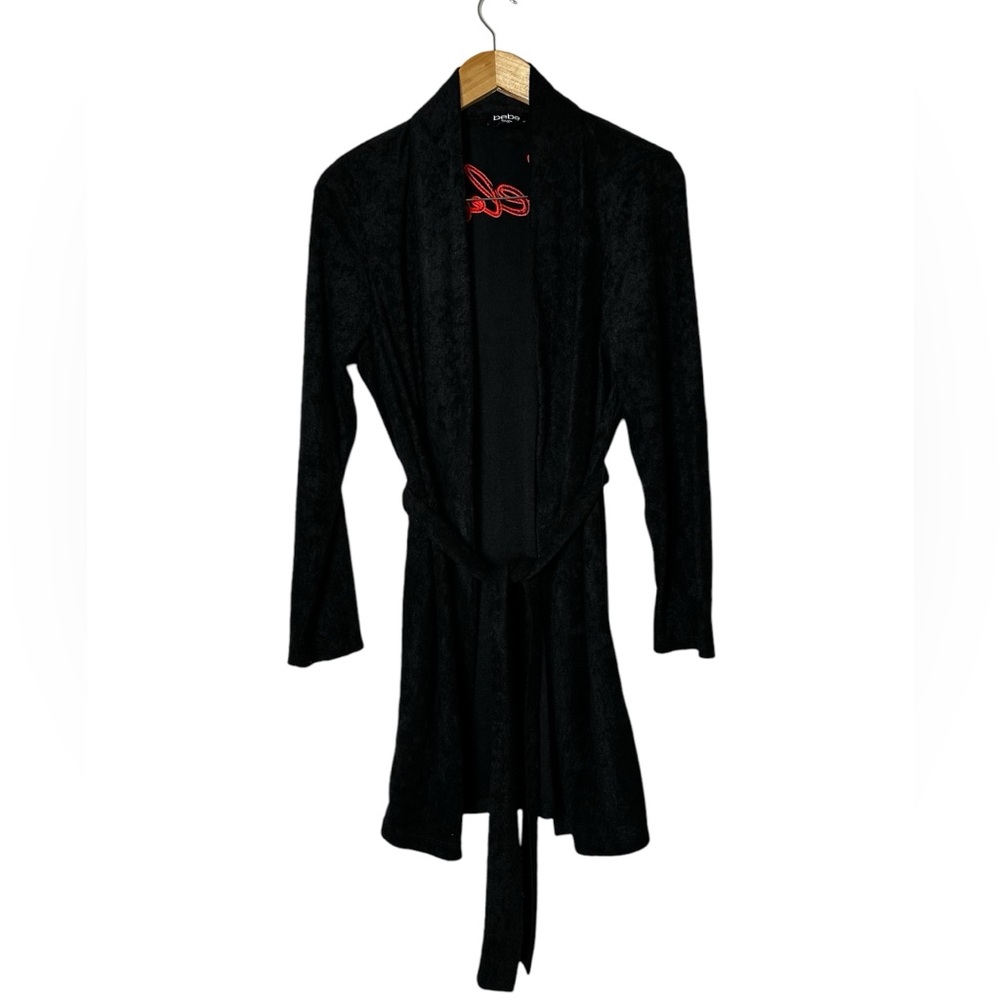 Vintage Bebe Bath Robe Embroidered Logo Y2K Loungewear